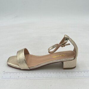 XYD Heels for Women, Open Toe, Ankle Strap, Buckled Low Chunky Block Pumps for W